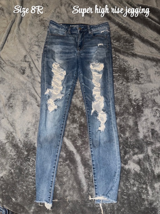 a new day Denim - a new day Distressed Super High Rise Jeggings - Dark Blue